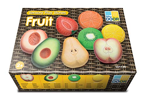 Yellow Door Fruit Sensory Play Stones, Set of 8