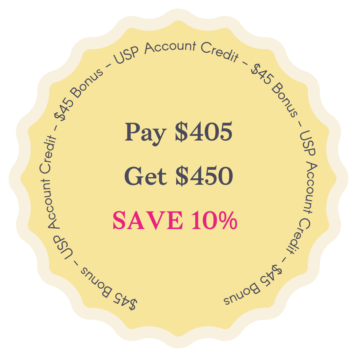 USP Credit $450 - Save 10%