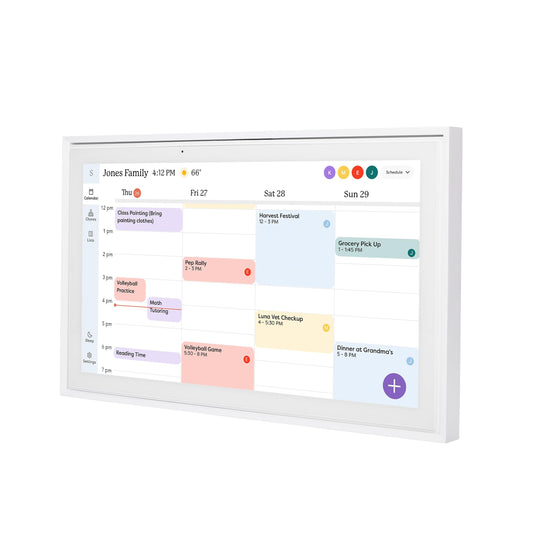 Skylight Calendar: 15 inch Digital Calendar & Chore Chart, Smart Touchscreen Interactive Display for Family Schedules - Wall Mount Included