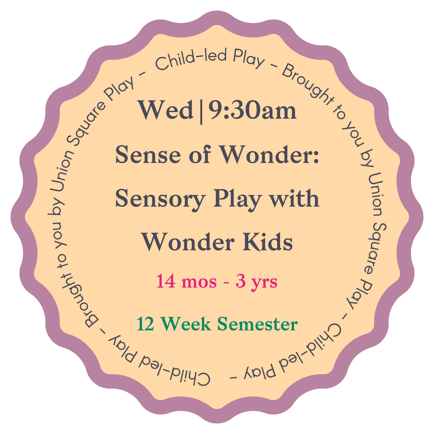 Sense of Wonder: Sensory Play with Wonder Kids - 12-Week Semester