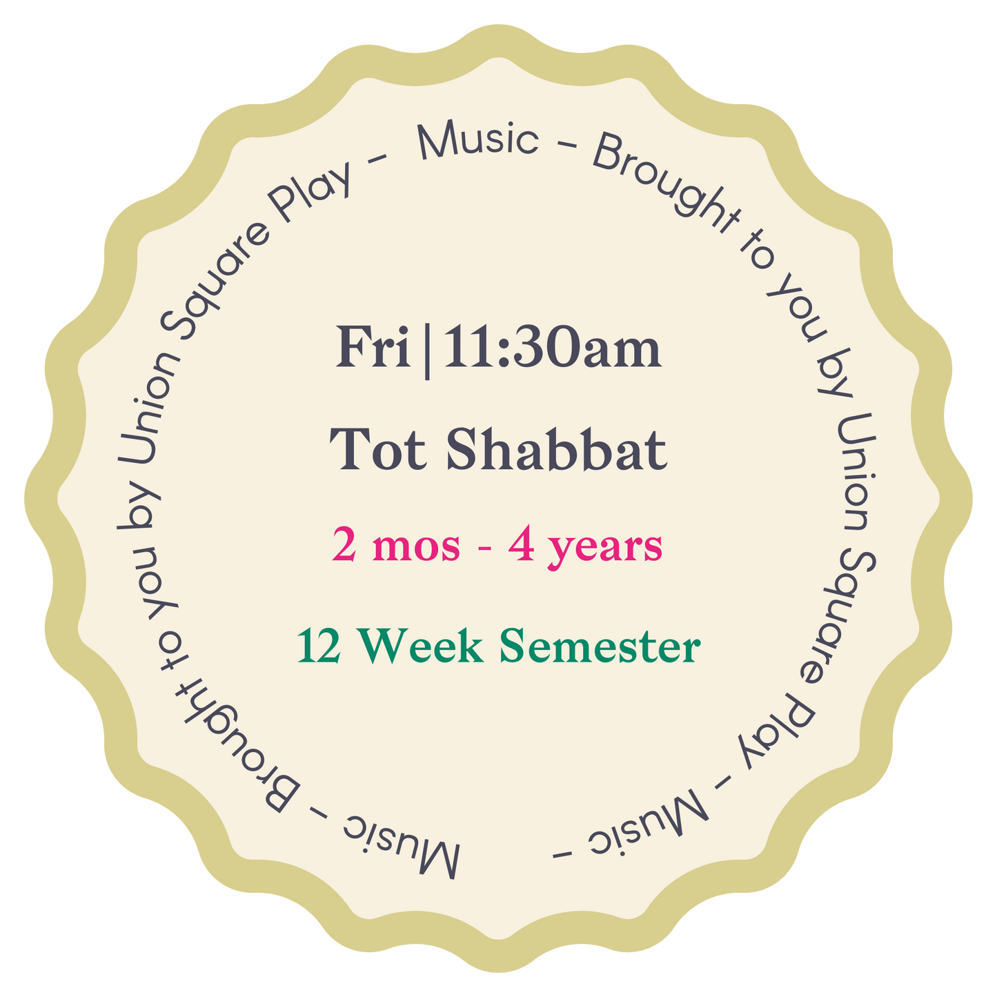 Tot Shabbat - 12-week Semester