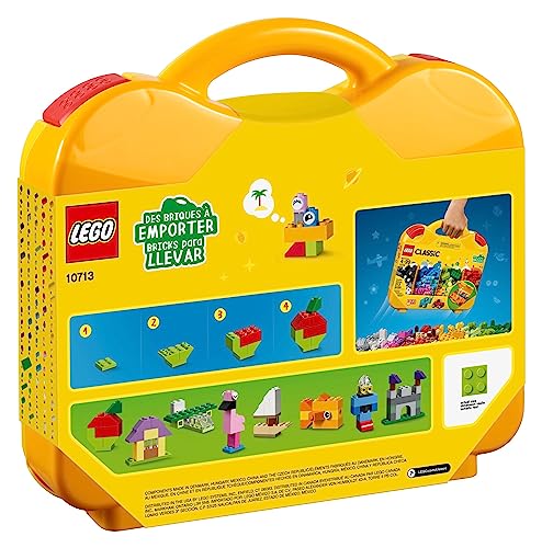 LEGO Classic Creative Suitcase 10713 - Includes Sorting Storage Organizer Case with Fun Colorful Building Bricks, Preschool Learning Toy for Kids, Boys and Girls Ages 4 Years Old and Up