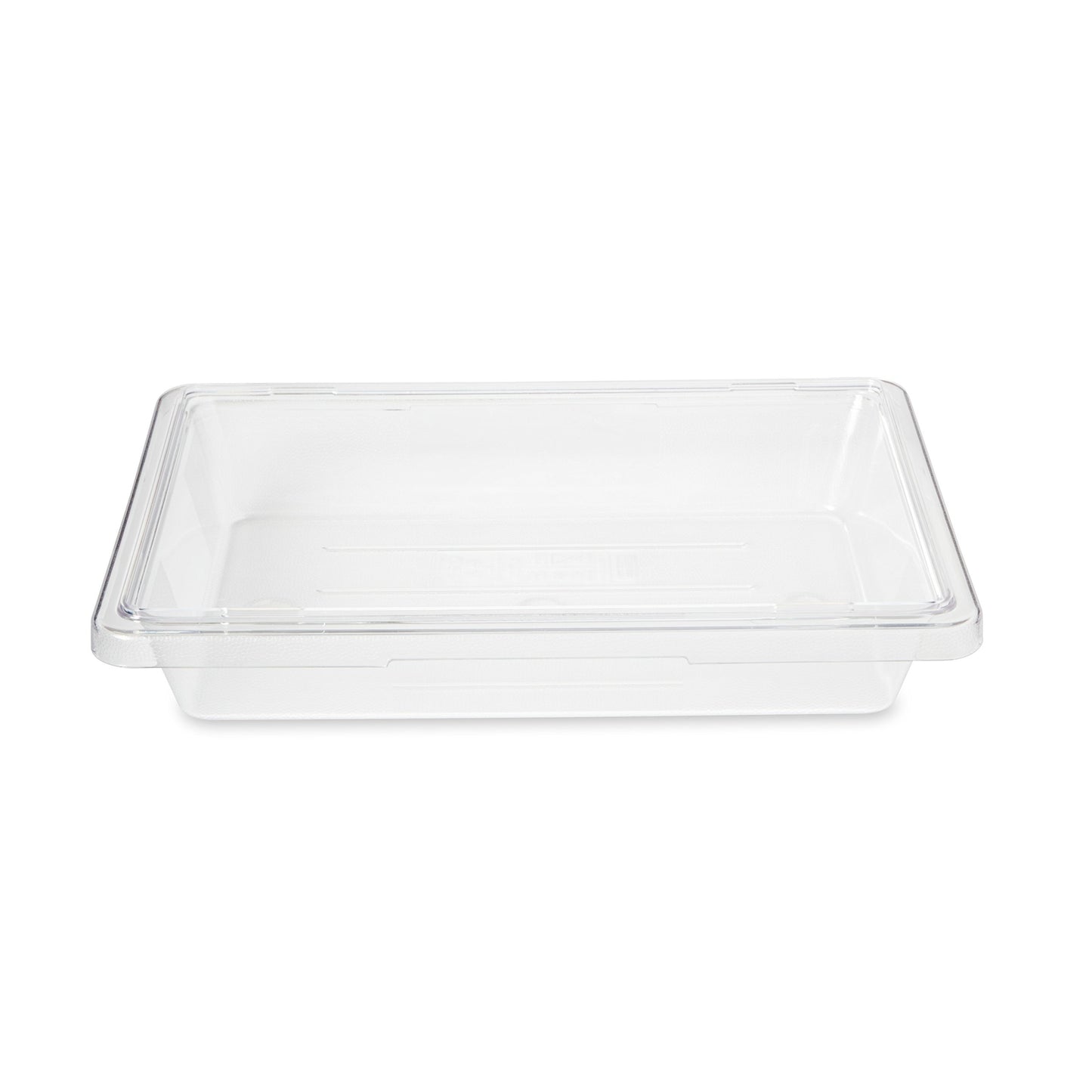 Rubbermaid Commercial Products Food Storage Box/Tote for Restaurant/Kitchen/Cafeteria, 2 Gallon, Clear (FG330700CLR) Lid sold separately