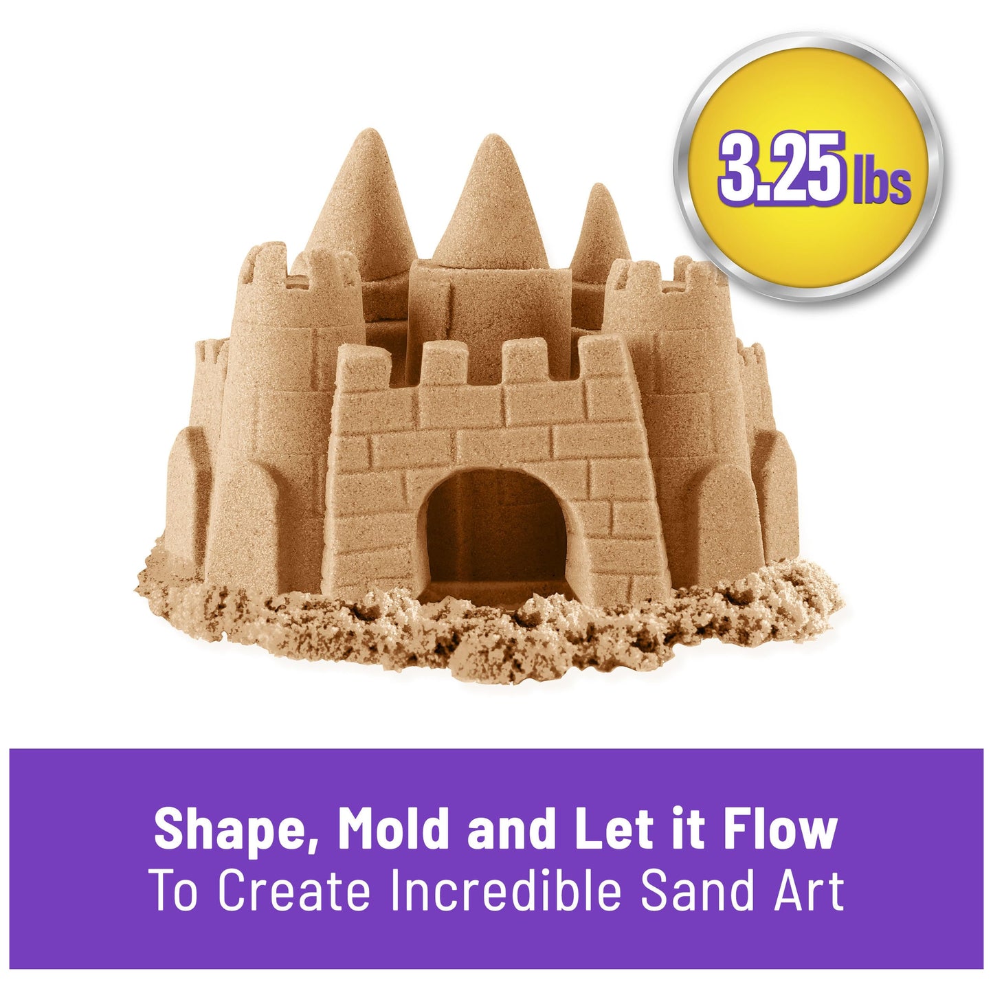 Kinetic Sand, The Original Moldable Play Sand, 3.25lbs Beach Sand