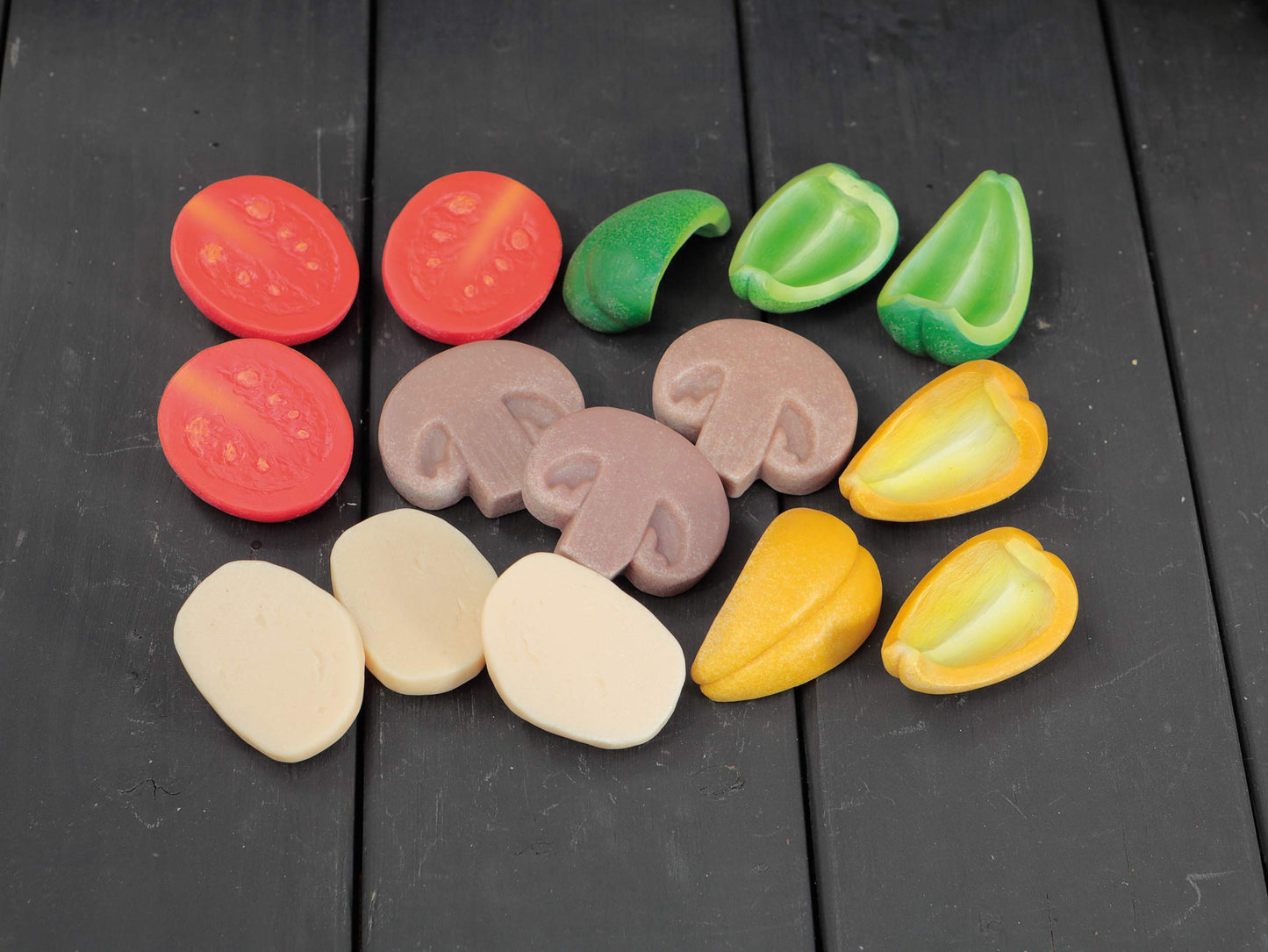 Yellow Door Sensory Play Stones, Pizza Toppings