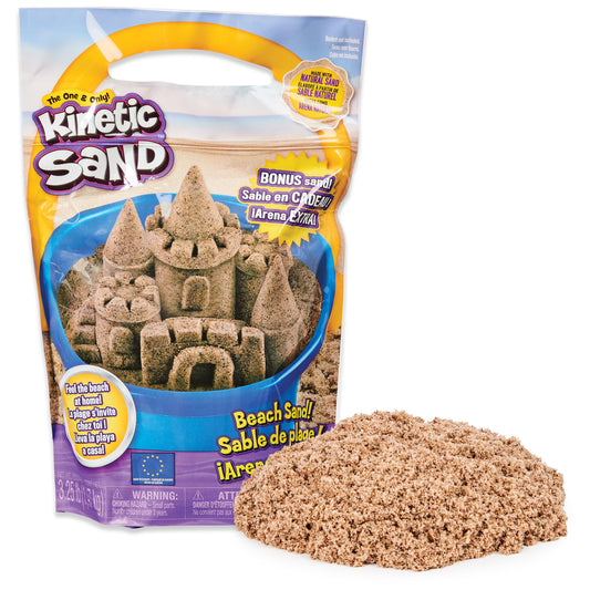 Kinetic Sand, The Original Moldable Play Sand, 3.25lbs Beach Sand, Sensory Toys for Kids Ages 3 and up (Amazon Exclusive)