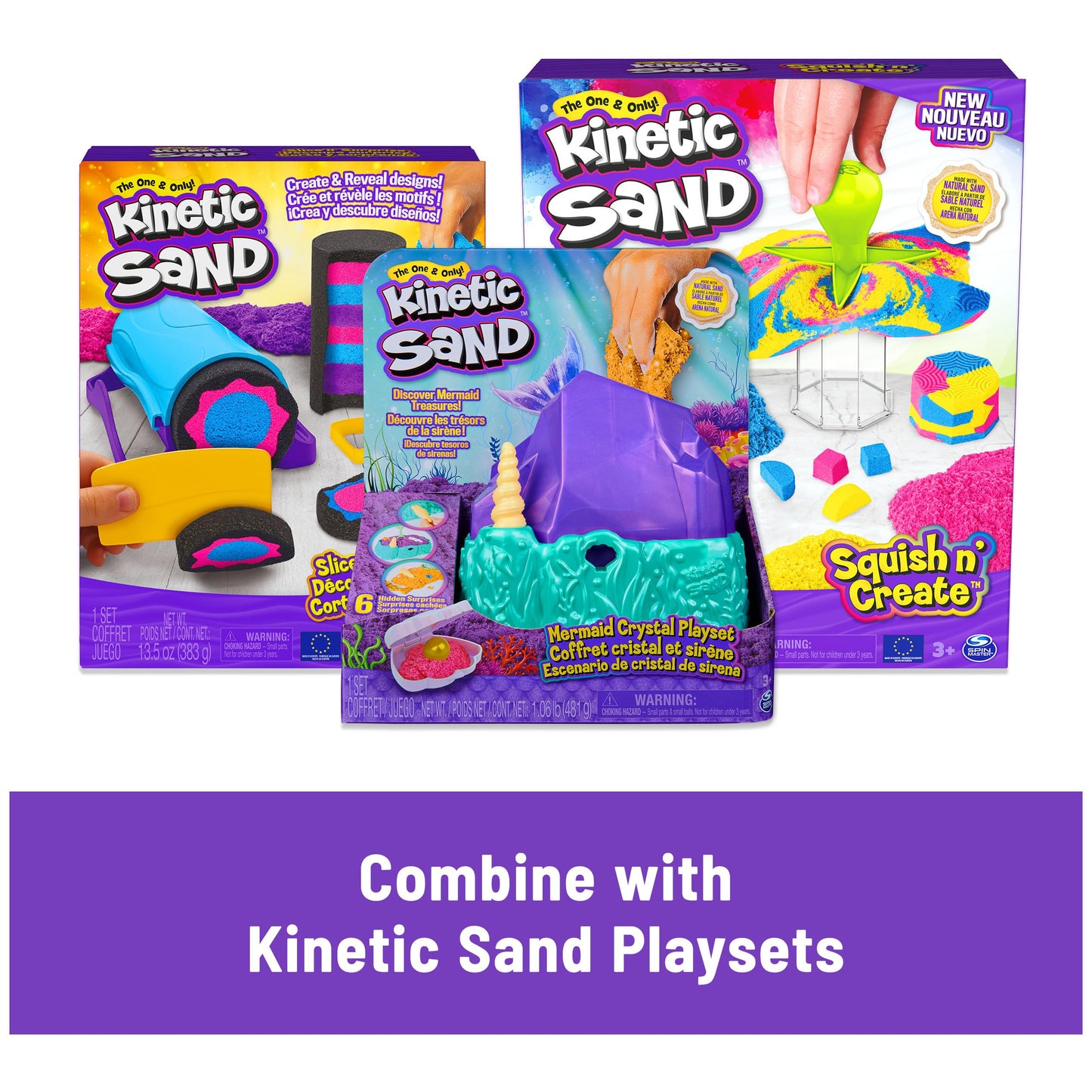 Kinetic Sand, The Original Moldable Play Sand, 3.25lbs Beach Sand, Sensory Toys for Kids Ages 3 and up (Amazon Exclusive)